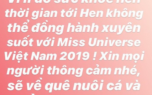 H'Hen Niê đột ngột tuyên bố dừng đồng hành với Hoa hậu Hoàn vũ Việt Nam 2019
