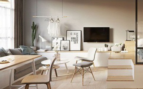 Căn hộ studio 20m² nhìn rộng hơn thực tế rất nhiều nhờ thiết kế hiện đại