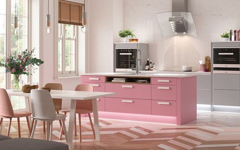 Lựa chọn căn bếp màu hồng - tại sao không?