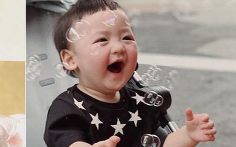 Á hậu Tú Anh lần đầu đăng ảnh rõ mặt con trai