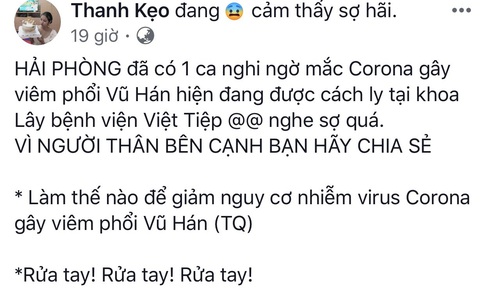 Hải Phòng, Quảng Ninh bác tin đồn có ca cấp cứu nghi mắc virus corona