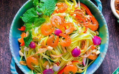 Lạ miệng, chống ngán với gỏi xoài, ổi, tôm khô