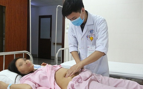 Khối viêm nhiễm có mủ trong buồng trứng bệnh nhân