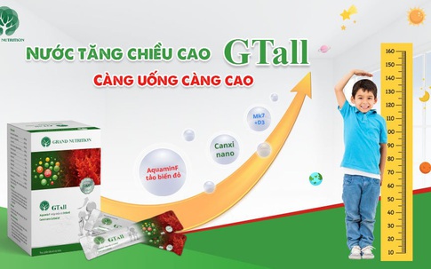 Thực phẩm hỗ trợ tăng chiều cao dạng nước GTall - cho con chiều cao lý tưởng