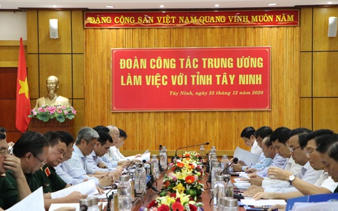 Đoàn Công tác Trung ương làm việc với tỉnh Tây Ninh về công tác về phòng, chống dịch Covid- 19