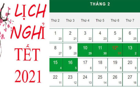 Lịch nghỉ Tết Nguyên đán chính thức của cán bộ, nhân viên, người lao động ở Hà Nội