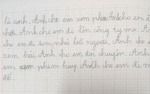 Bật cười bài văn tả thành viên trong gia đình của nam sinh lớp 2 khiến mẹ "cạn lời"