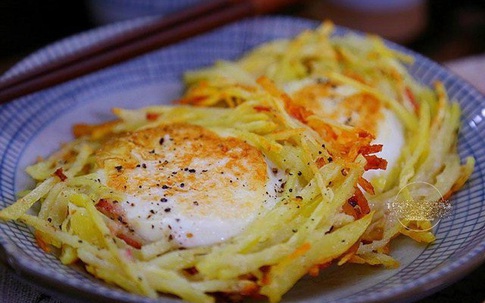 Bánh trứng khoai tây vừa đẹp mắt lại đủ chất dinh dưỡng cho cả nhà