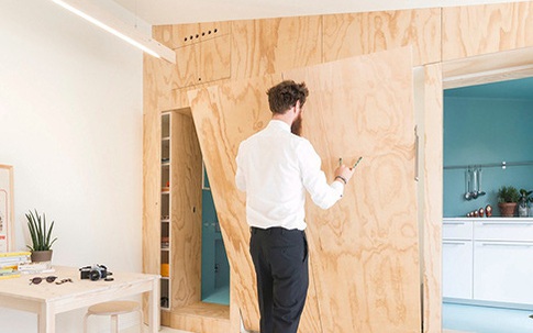 Căn hộ 28 m2 thay đổi diện mạo 2 lần mỗi ngày
