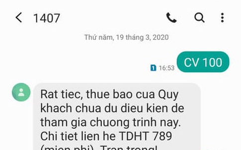 Vietnamobile “chặn”, không cho khách hàng nhắn tin ủng hộ chương trình phòng, chống dịch COVID-19?