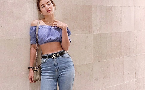 Phối áo hở eo như sao Việt