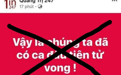 Sự thật thông tin đã có một bệnh nhân COVID-19 tử vong ở Việt Nam