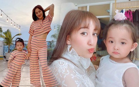 Khánh Thi như trẻ ra cả chục tuổi khi cùng con gái diện đồ đôi ăn ý