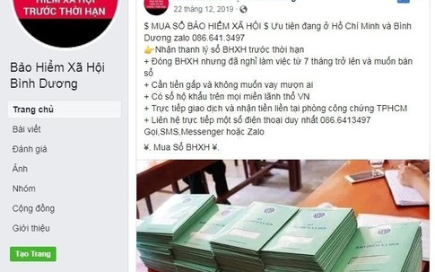 Cảnh báo việc giả mạo cơ quan bảo hiểm thu gom sổ BHXH để trục lợi