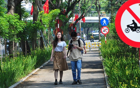 Hà Nội: Cận cảnh tuyến đường đi bộ cực đẹp mới xuất hiện trên phố Thái Hà