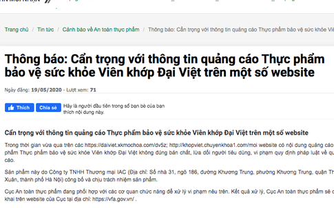 Dẹp loạn quảng cáo thực phẩm chức năng sai sự thật