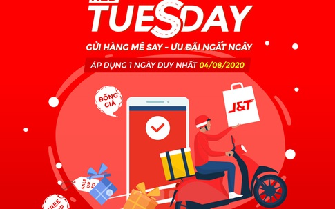 Chuyển phát nhanh J&T Express tung siêu khuyến mãi ngày “Red Tuesday” 4-8