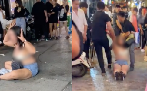 Người phụ nữ lột đồ, khóc lóc vì bị lôi ra khỏi quán ở phố bia Tạ Hiện và cái kết đắng của những "Chí Phèo" nơi công cộng