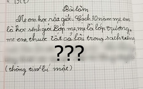 Học trò lớp 1 tả mẹ siêu lầy, đọc câu cuối ai cũng giật mình: Còn bé mà biết tính xa quá!