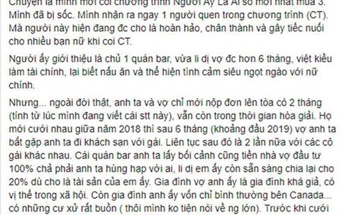 "Người ấy là ai?": Chàng CEO Việt Kiều lên tiếng thừa nhận đã nói dối sau khi bị "bóc phốt" ăn bám gia đình nhà vợ