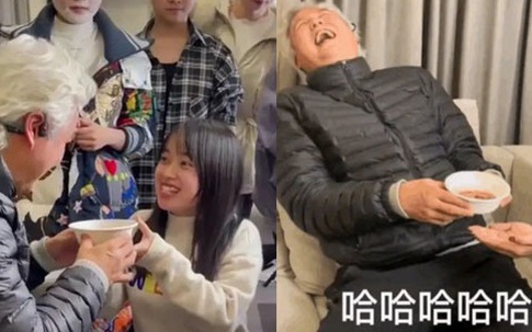 Tranh cãi hình ảnh nhân viên quỳ gối nhận cháo từ tài tử gạo cội Đài Loan