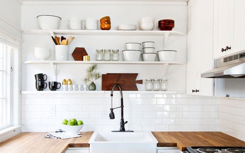 15 mặt bếp được làm từ gỗ giúp tạo sự ấm cúng cho nhà bếp