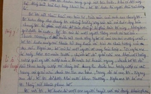 Hài hước bài văn tiểu học tả bố lại cứ tưởng đọc truyện trinh thám