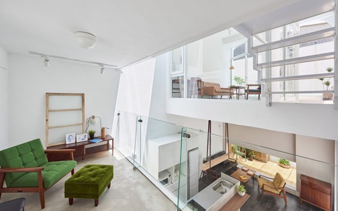 Nội thất đẹp của căn nhà 36 m2 bên ngoài hoài cổ, bên trong hiện đại