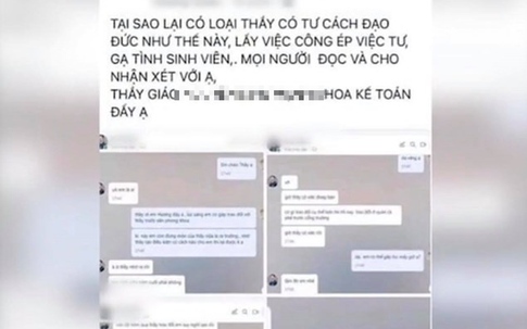 Diễn biến mới nhất vụ việc tin nhắn giảng viên gợi ý nữ sinh đến khách sạn ở Hà Nội: Hé lộ nội dung bản tường trình của thầy giáo bị tố