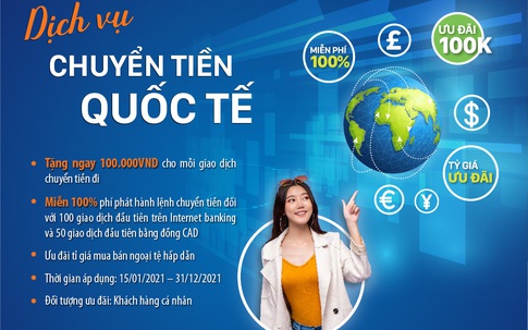 Nhiều ưu đãi hấp dẫn khi chuyển tiền quốc tế tại LienVietPostBank