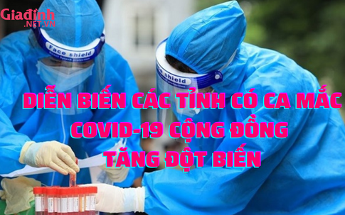 Diễn biến tổng quan các tỉnh đang có ca mắc COVID-19 trong cộng đồng đột biến