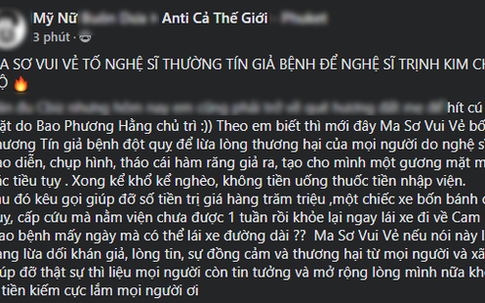 Hậu Hoài Linh, NSƯT Trịnh Kim Chi nói gì khi bị tố dàn dựng vụ việc NS Thương Tín bị bệnh để kêu gọi từ thiện hơn 400 triệu?