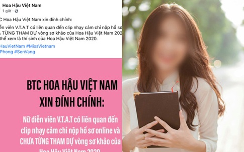 Bị đồn diễn viên "Về nhà đi con" - người vừa bị lộ clip "nóng" có liên quan đến cuộc thi "Hoa hậu Việt Nam", BTC lên tiếng