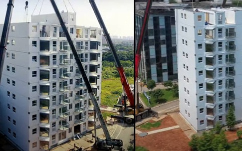 Công ty Trung Quốc xây chung cư 10 tầng trong 29 giờ