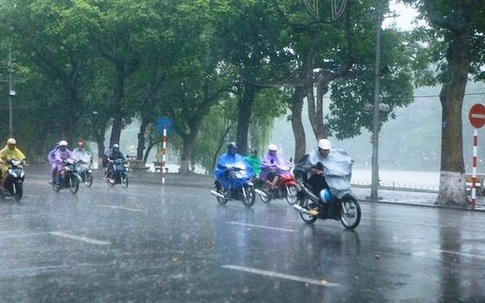Dự báo về 2 đợt mưa giông liên tiếp sẽ xảy ra ở miền Bắc vào tuần tới