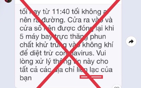 TP.HCM bác tin sử dụng 5 trực thăng phun khử trùng diệt virus Corona