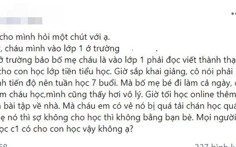 Thực hư chuyện giáo viên yêu cầu trẻ 'đọc viết thành thạo' trước khi vào lớp 1
