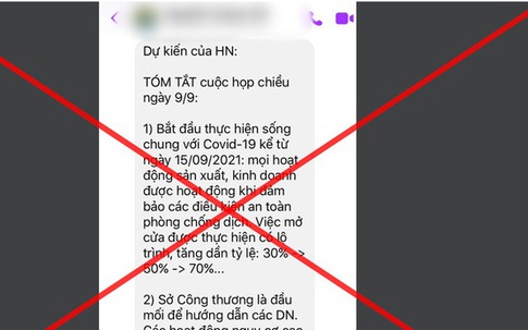 Thông tin Hà Nội bỏ giấy đi đường được lan truyền trên mạng là giả mạo
