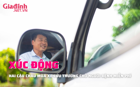 Hai cậu cháu bỏ tiền mua xe cứu thương để giúp dân nghèo đi viện miễn phí