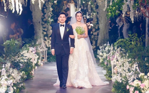 Chồng doanh nhân gọi Hoa hậu Đỗ Mỹ Linh là "định mệnh của cuộc đời" sau đám cưới siêu khủng