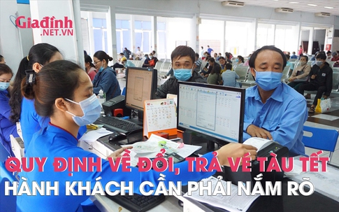 Những quy định đổi, trả vé tàu Tết hành khách cần nắm rõ