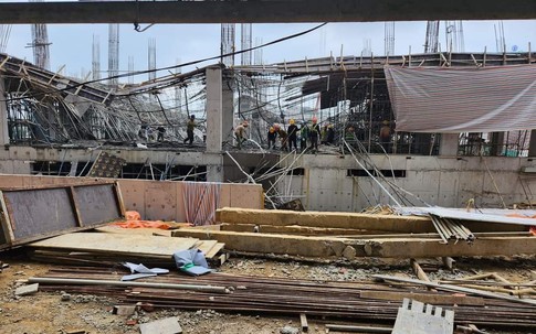 Nguyên nhân ban đầu vụ sập sàn bê tông tòa nhà thương mại ở TP Vinh