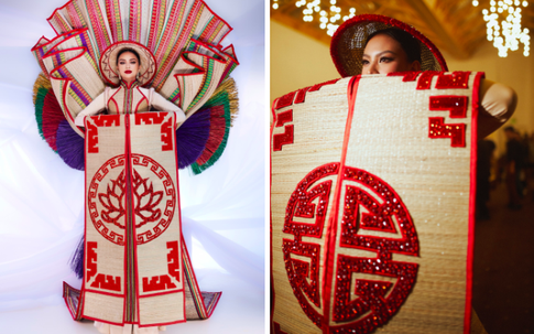 Trang phục dân tộc "Chiếu Cà Mau" của Ngọc Châu tại Miss Universe