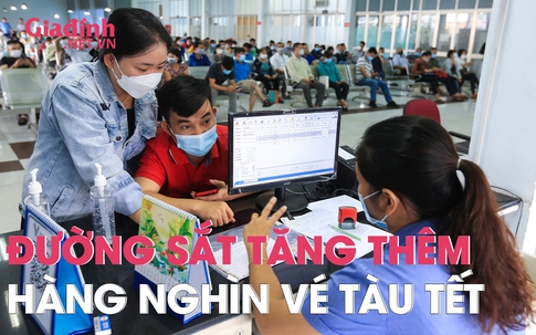 Đường sắt tăng thêm hàng nghìn vé tàu trong những ngày cao điểm Tết