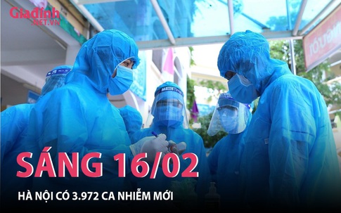 Sáng 16/02: Hà Nội có 3.972 ca mắc COVID-19 mới, số ca bệnh cả nước tiếp tục tăng cao