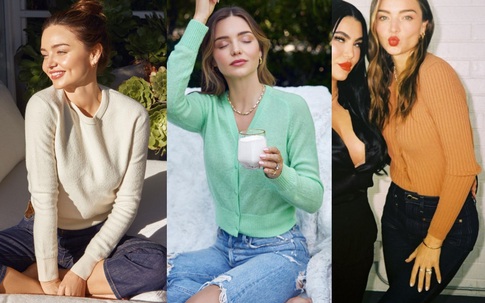 Miranda Kerr 39 tuổi có nhiều cách mặc áo len mỏng trẻ trung, hợp mùa xuân