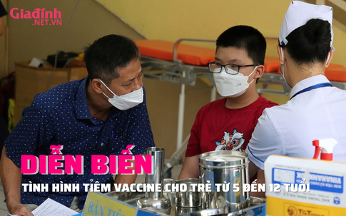 Diễn biến tình hình tiêm vaccine COVID-19  tại Việt Nam cho trẻ em từ 5 đến dưới 12 tuổi