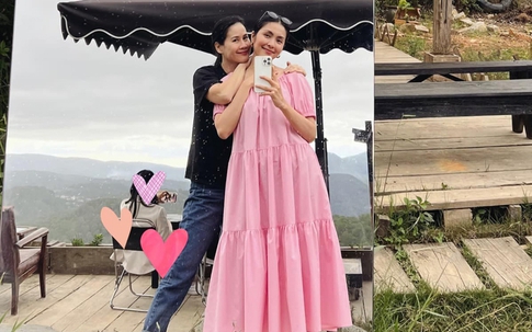 Tăng Thanh Hà chúc mừng sinh nhật Thân Thúy Hà nhưng ai cũng chú ý vào nhan sắc mộc mạc của hai mỹ nhân trong bức ảnh