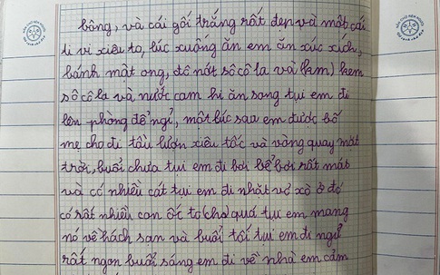 Bài văn kể về chuyến đi chơi của cô bé tiểu học khiến dân tình bật cười thích thú