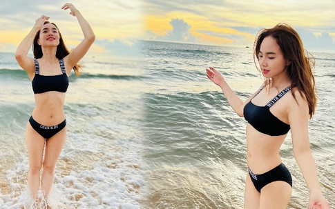 Bình thường nhã nhặn kín đáo, cựu người dẫn chương trình HTV7 nay khoe dáng "mình hạc xương mai"